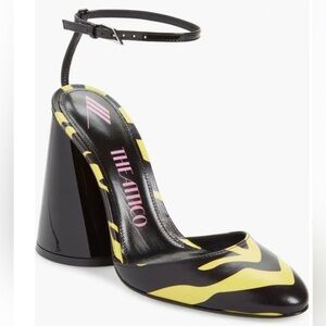The Attico Luz Stripe Ankle Strap Pump